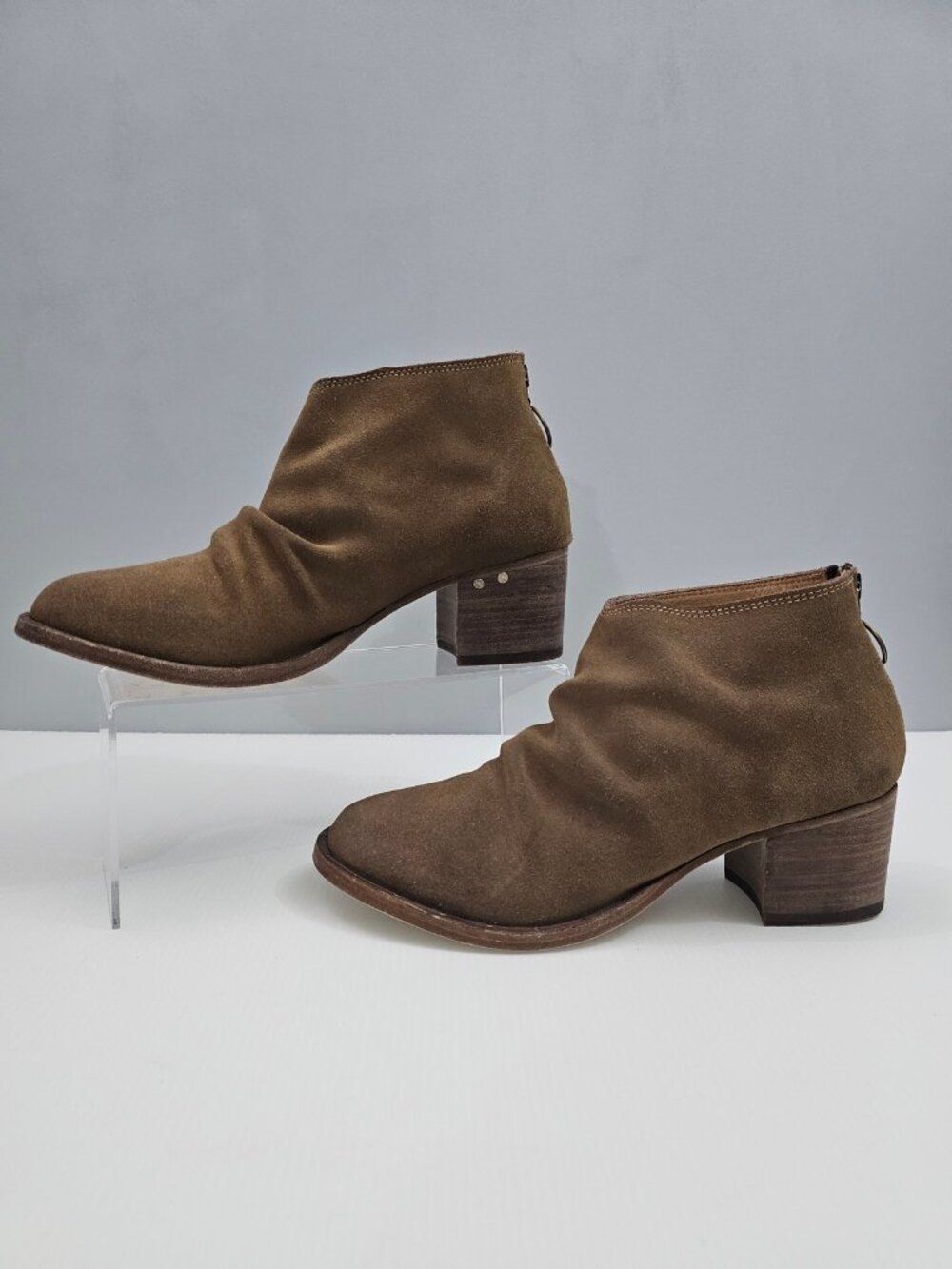 Beek Eaglet Ankle Boot Womens 8 Brown Suede Leather Western Slouchy Block Heel - Picture 2 of 15